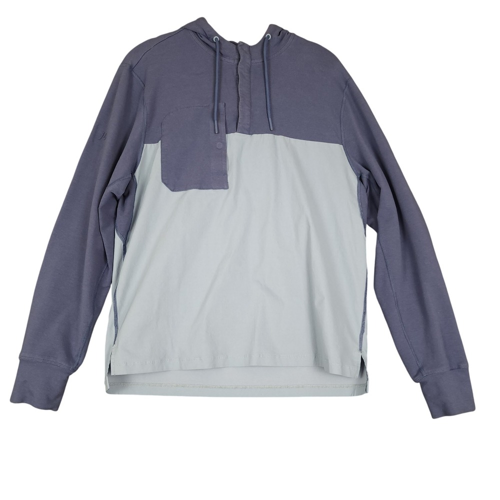 Johnnie O Performance‎ Color Block Pullover Hoodie Mens Medium Bamboo Cotton